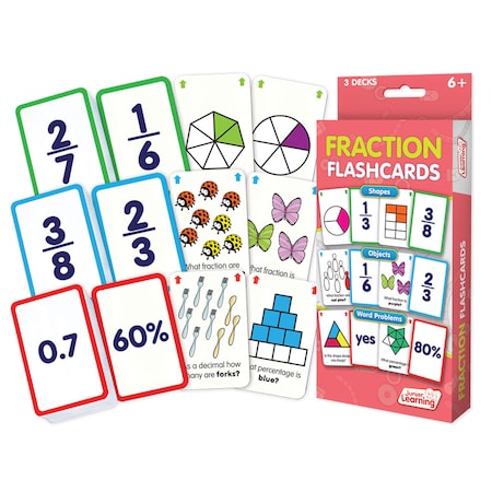 Junior Learning Fraction Flash Cards 212